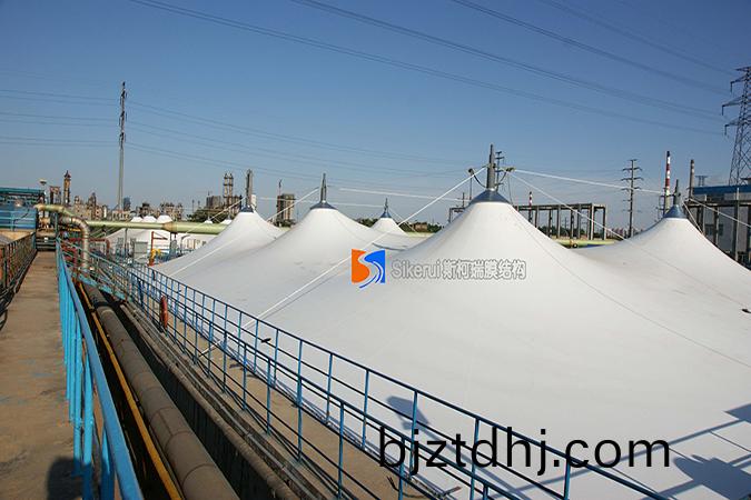 內(nei)矇某汚(wu)水(shui)池加(jia)蓋封閉(bi)膜(mo)結構(gou)項(xiang)目(mu)